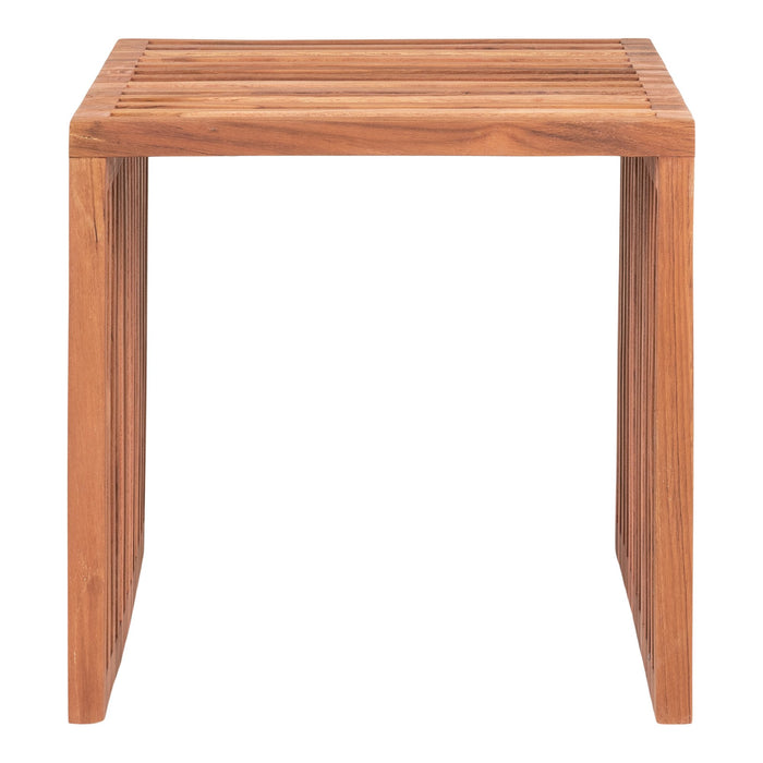Hjørnebord - naturlig - teak -40x40x40 cm