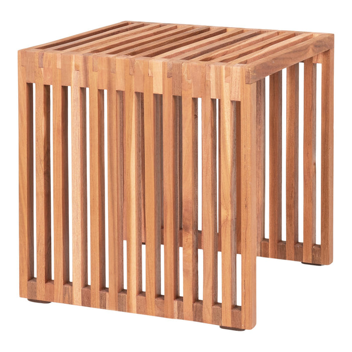 Hjørnebord - naturlig - teak -40x40x40 cm