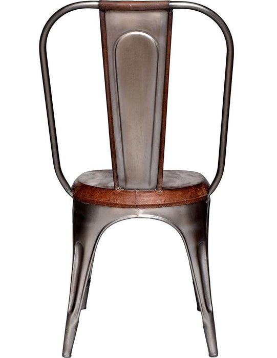 Living spisebordsstol med høj ryg - shiny med læder
