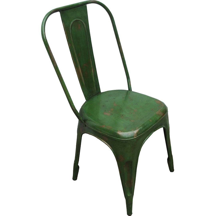 Living spisebordsstol med høj ryg - antikgrøn