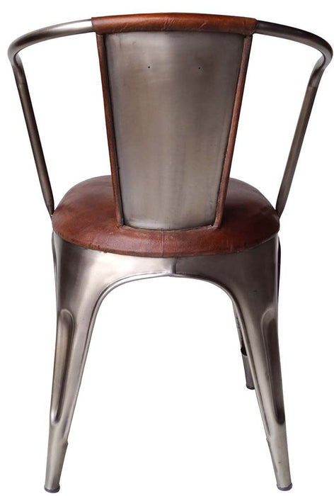 Living polstret spisebordsstol - shiny med læder