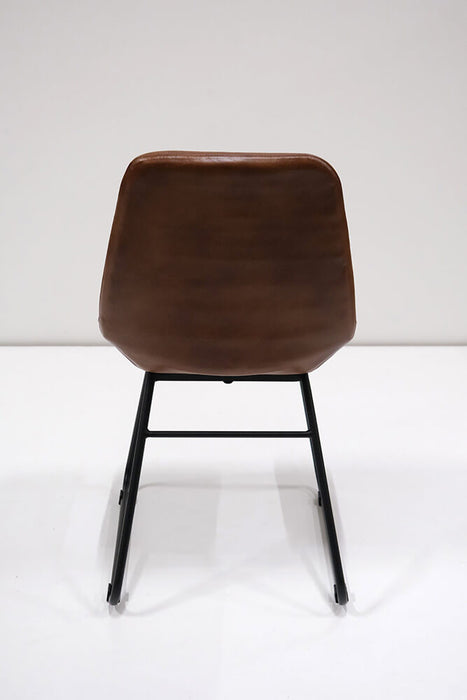 Greenwich spisebordstol - brun - læder