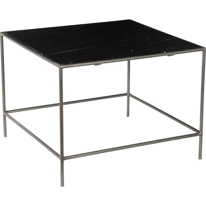 Jamie - sofabord med sort marmor - 60x60xH45 cm