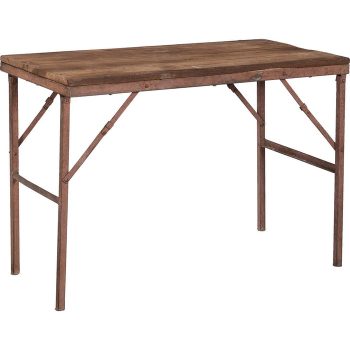 Unikt lille bord med jernunderstel - 106x53xH76 cm