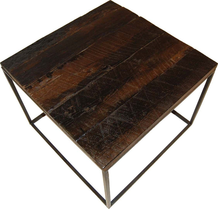 Oasis sofabord med råt genbrugstræ - 60x60xH45 cm