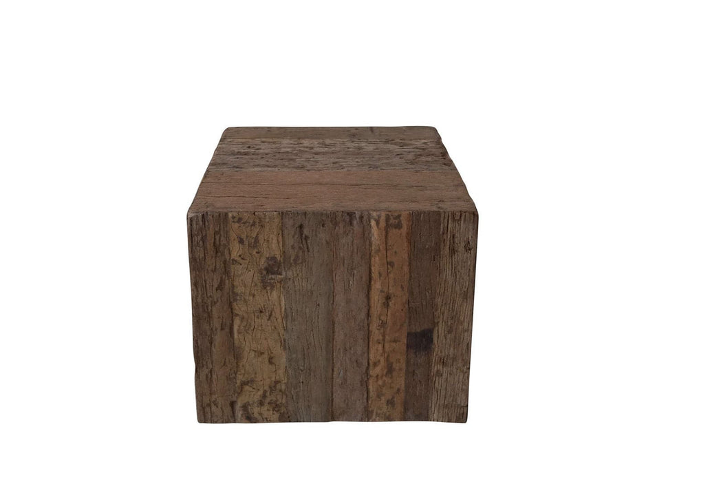 San Francisco firkantet træbord - genbrugstræ - 45x45xH45 cm