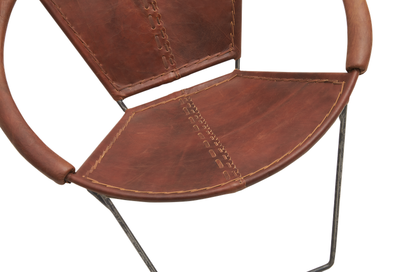 Melissa lounge stol - Mocca læder