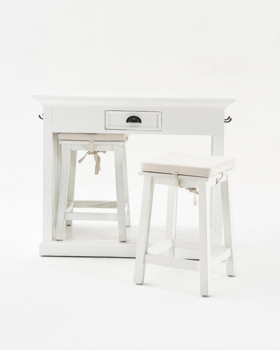 Halifax Køkkenbord Sæt - Hvid - 105x50x85 cm