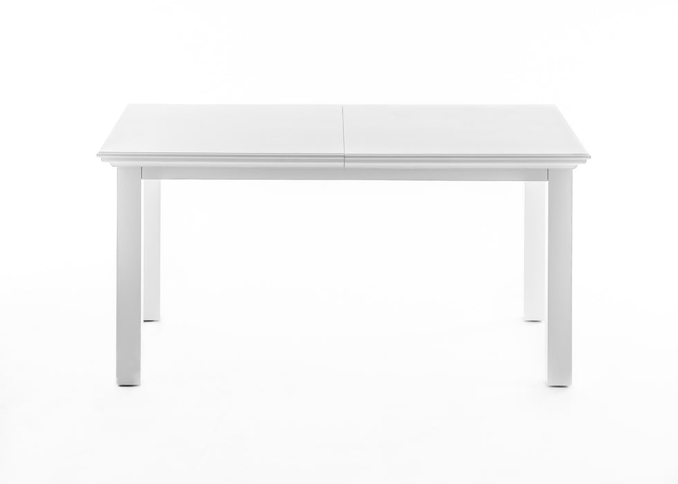 Halifax Spisebord med Udtræk - Hvid mahogni - 200x90x76 cm