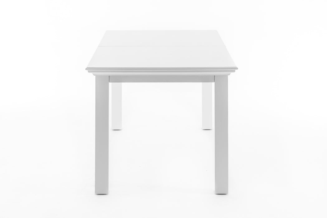 Halifax Spisebord med Udtræk - Hvid mahogni - 200x90x76 cm