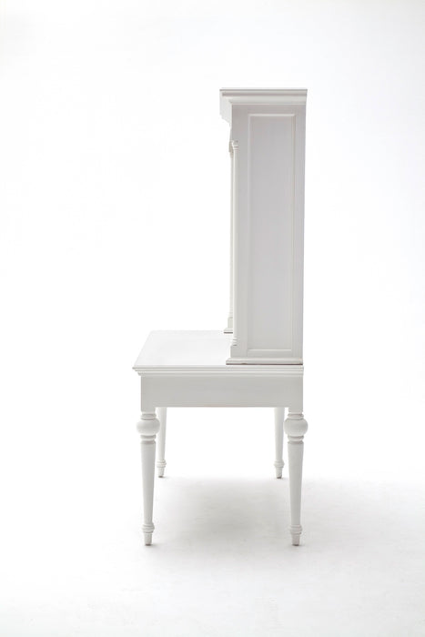 Provence Sekretær Skrivebord med Reol - Hvid - 120x70x190 cm