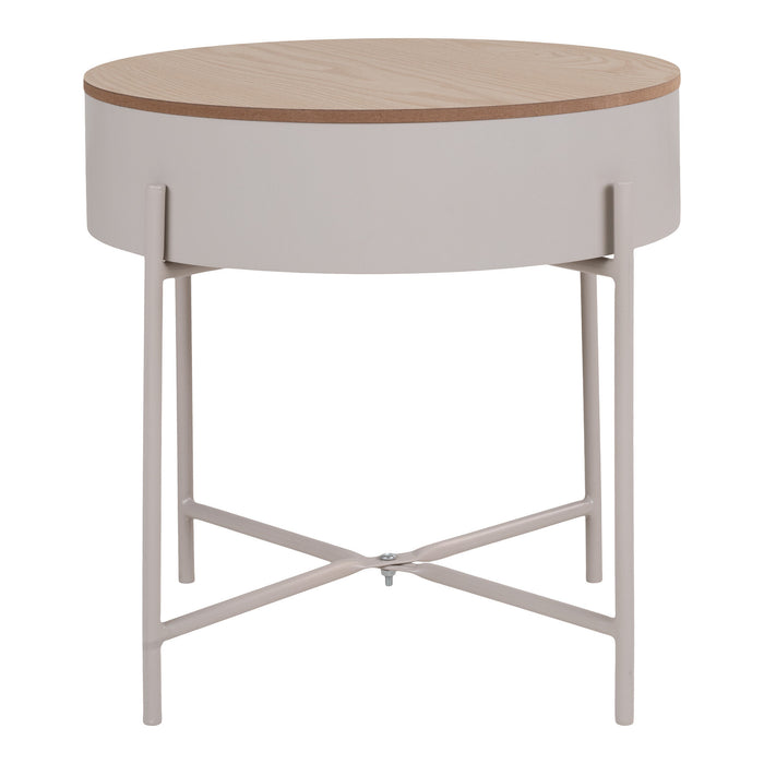 Sisco Hjørnebord - beige/lysegrå - stål