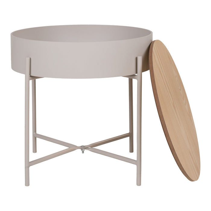 Sisco Hjørnebord - beige/lysegrå - stål