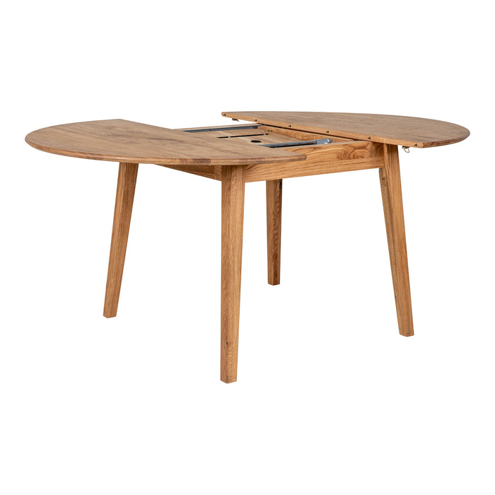 Metz Spisebord - egetræ - naturlig - Ø118x118-158x75 cm