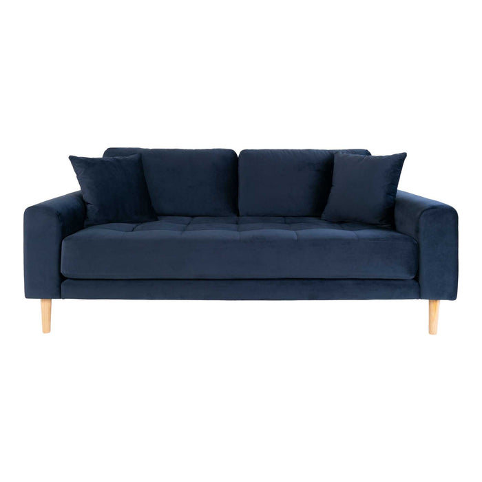 Lido 2,5 Personers Sofa - mørkeblå - velour