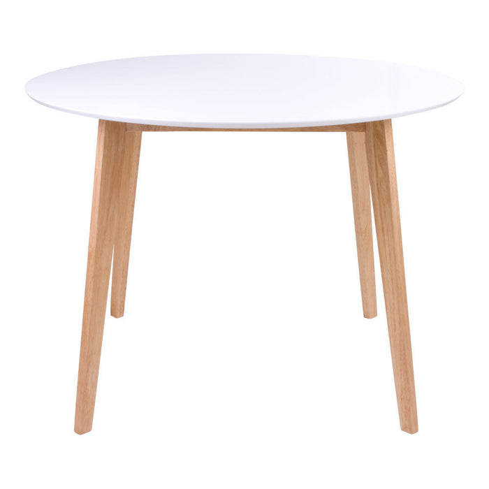 Vojens Spisebord - hvid - Ø105x75 cm