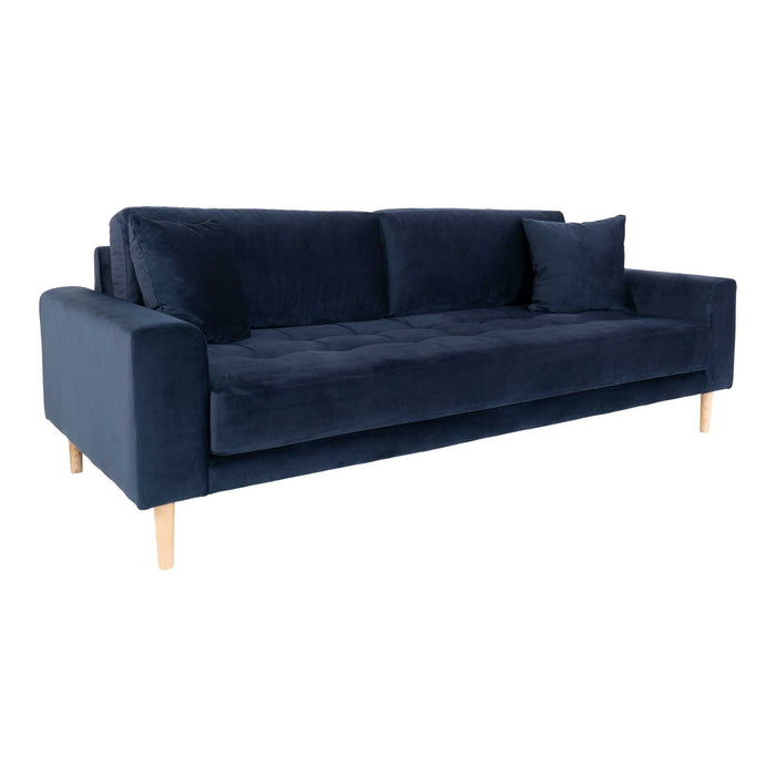 Lido 3 Personers Sofa  - mørkeblå - velour