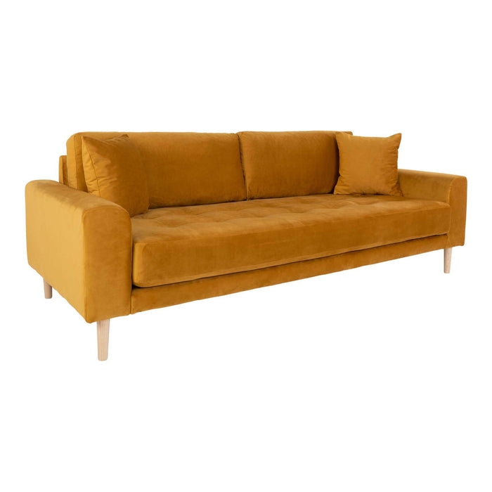 Lido 3 Personers Sofa - sennepsgul - velour