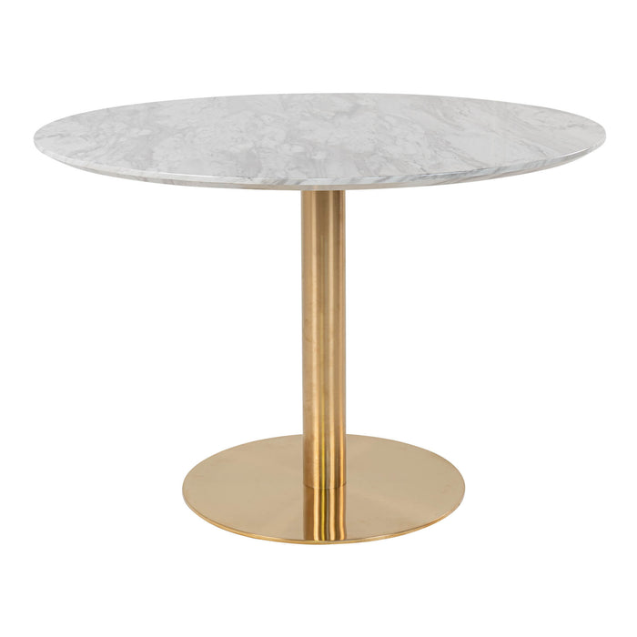 Bolzano Spisebord - marmor look - Ø110x75cm
