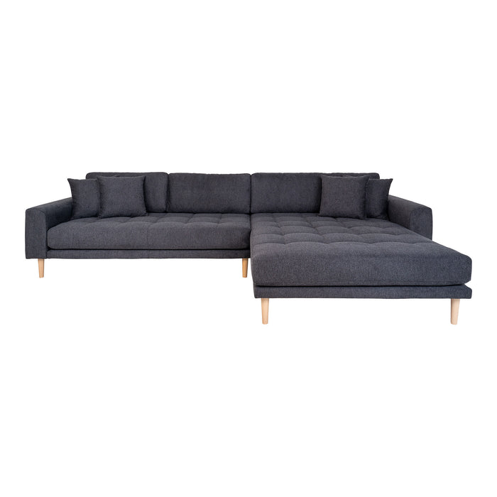 Lido Lounge Sofa højrevendt - mørkegrå