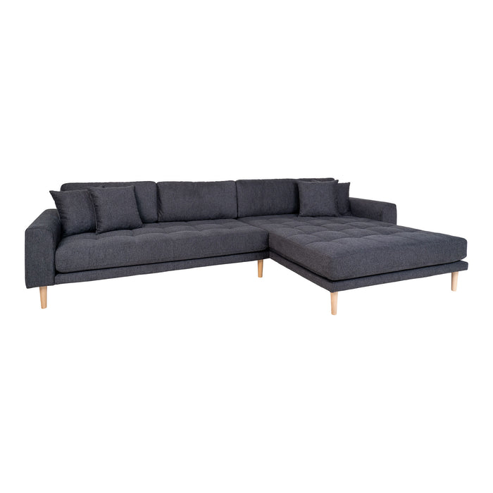 Lido Lounge Sofa højrevendt - mørkegrå