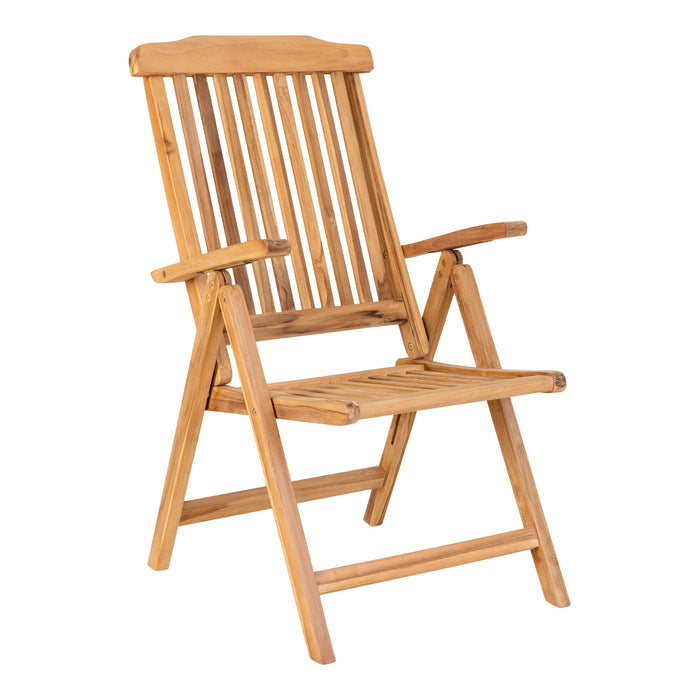 2 stk. Elche Teak 5-position Stol - teak