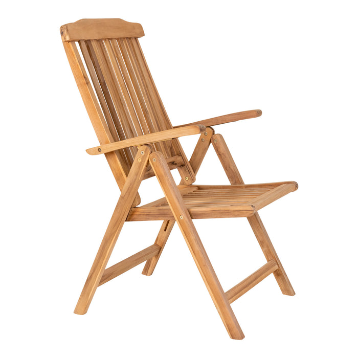 2 stk. Elche Teak 5-position Stol - teak