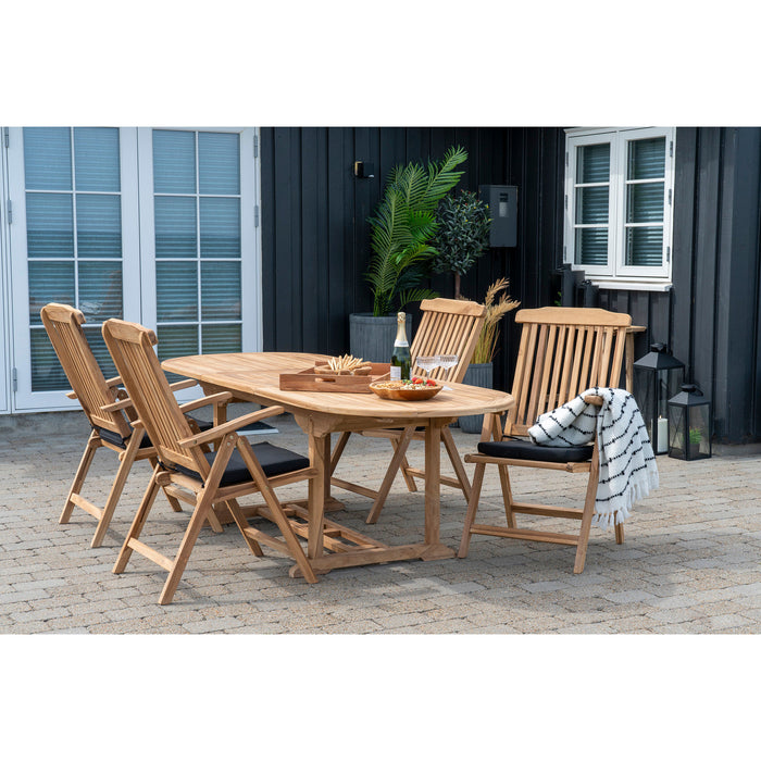 2 stk. Elche Teak 5-position Stol - teak